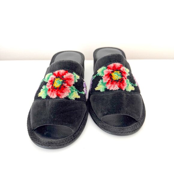 Feiler Women Black Heeled Slippers - Picture 4 of 10